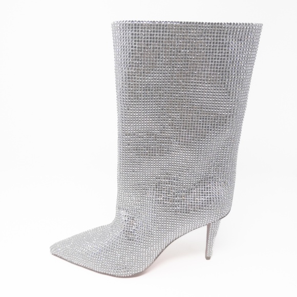 Christian Louboutin Astrilarge Strass Crystal Stiletto Red Bottom Boots 39 EU - Picture 1 of 10